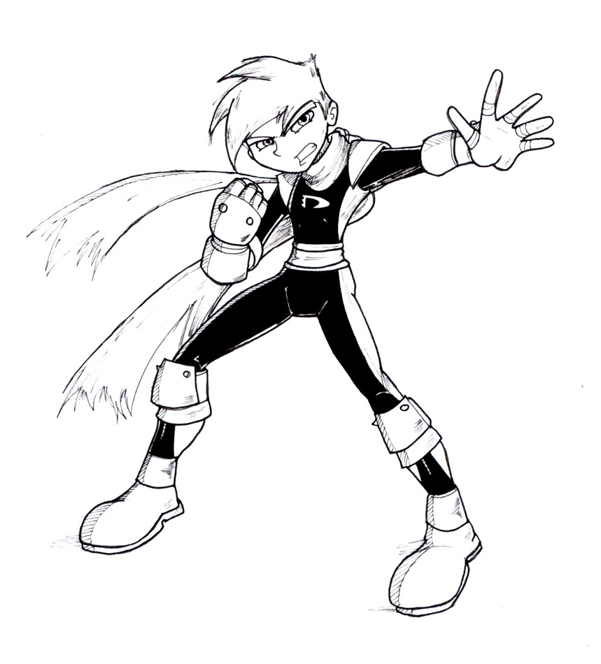 Plansa de colorat cu Danny Phantom 6 19